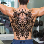 Extra Large Back Temporary Lion Tatoo Sticker Waterproof Black Luxury Big Modern  Design For Mens Stevvex