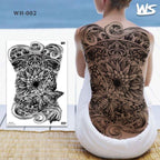 Extra Large Back Temporary Lion Tatoo Sticker Waterproof Black Luxury Big Modern  Design For Mens Stevvex