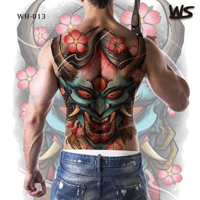 Extra Large Back Temporary Lion Tatoo Sticker Waterproof Black Luxury Big Modern  Design For Mens Stevvex