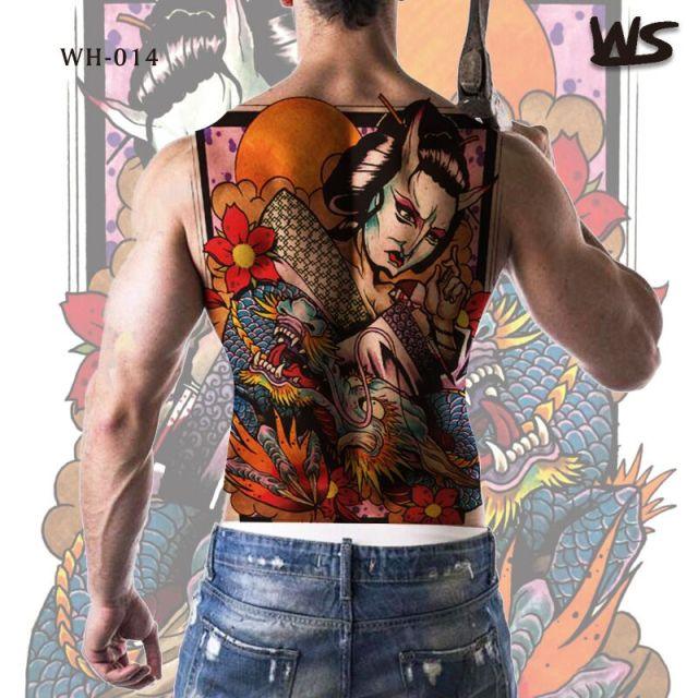 Extra Large Back Temporary Lion Tatoo Sticker Waterproof Black Luxury Big Modern  Design For Mens Stevvex
