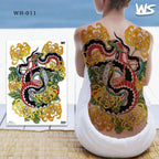 Extra Large Back Temporary Lion Tatoo Sticker Waterproof Black Luxury Big Modern  Design For Mens Stevvex
