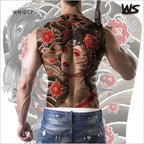 Extra Large Back Temporary Lion Tatoo Sticker Waterproof Black Luxury Big Modern  Design For Mens Stevvex