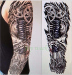 Extra Large Full Arm Leg Body Hand Waterproof Fake Tattoo Stickers Temporary Realistic Black Modern Mens Tattoo Stevvex