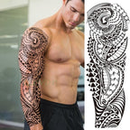 Extra Large Full Arm Leg Body Hand Waterproof Fake Tattoo Stickers Temporary Realistic Black Modern Mens Tattoo Stevvex