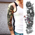 Extra Large Full Arm Leg Body Hand Waterproof Fake Tattoo Stickers Temporary Realistic Black Modern Mens Tattoo Stevvex