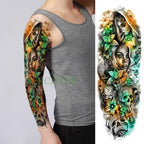 Extra Large Full Arm Leg Body Hand Waterproof Fake Tattoo Stickers Temporary Realistic Black Modern Mens Tattoo Stevvex