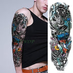 Extra Large Full Arm Leg Body Hand Waterproof Fake Tattoo Stickers Temporary Realistic Black Modern Mens Tattoo Stevvex