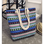 Eye-Catching Fashionable Folding Women Big Size Handbag Ladies Casual Flower Printing Canvas Graffiti Shoulder Bag Stevvex