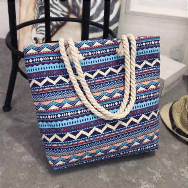 Eye-Catching Fashionable Folding Women Big Size Handbag Ladies Casual Flower Printing Canvas Graffiti Shoulder Bag Stevvex