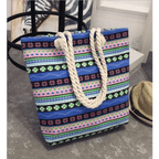 Eye-Catching Fashionable Folding Women Big Size Handbag Ladies Casual Flower Printing Canvas Graffiti Shoulder Bag Stevvex