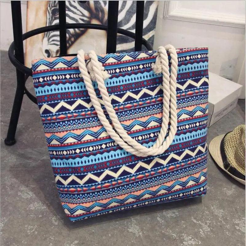 Eye-Catching Fashionable Folding Women Big Size Handbag Ladies Casual Flower Printing Canvas Graffiti Shoulder Bag Stevvex