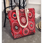 Eye-Catching Fashionable Folding Women Big Size Handbag Ladies Casual Flower Printing Canvas Graffiti Shoulder Bag Stevvex
