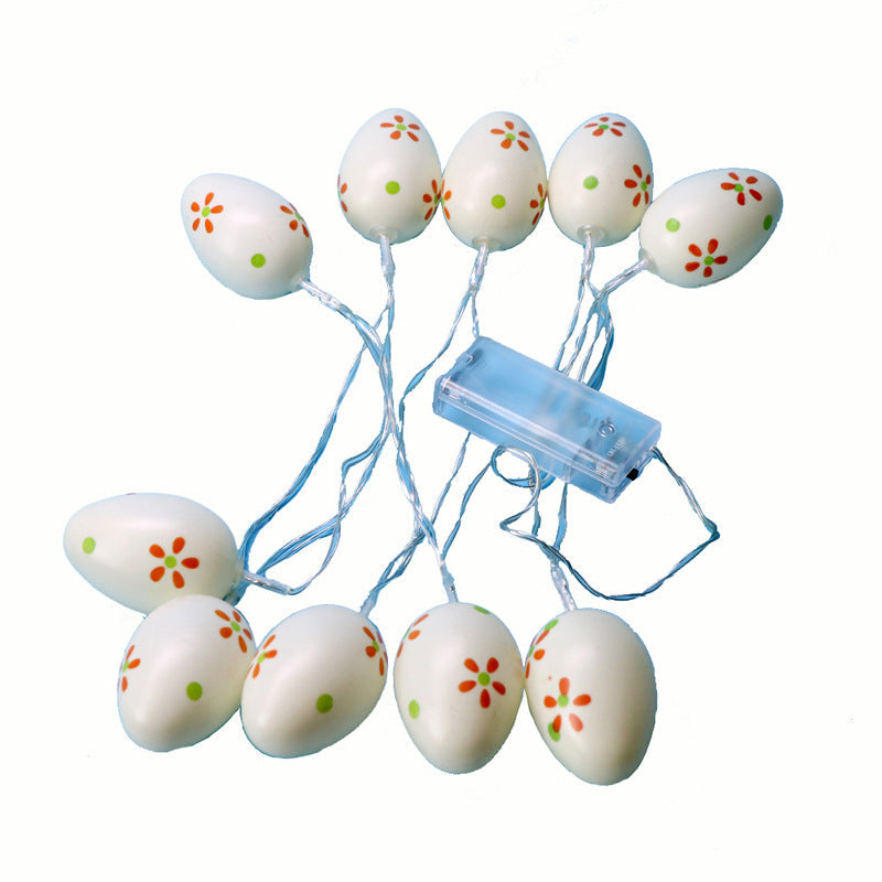 Colorful Flower Dot Easter Egg String Lights Pi-Mart