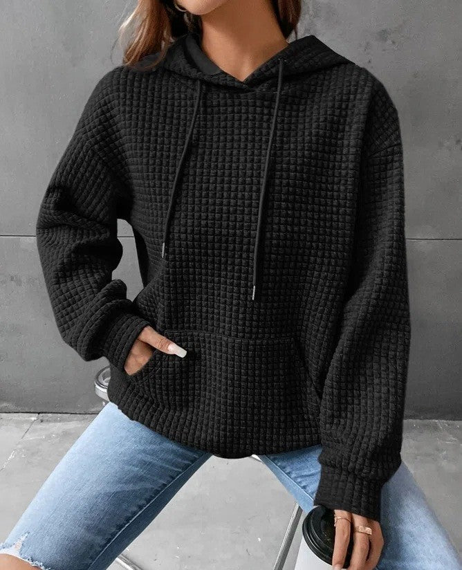 Women's Loose Casual Solid Color Long-sleeved Sweater Pi-Mart