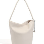 Retro soft leather bucket bag, women's shoulder underarm bag, commuter tote bag - SJB-DIAMOND ELITES