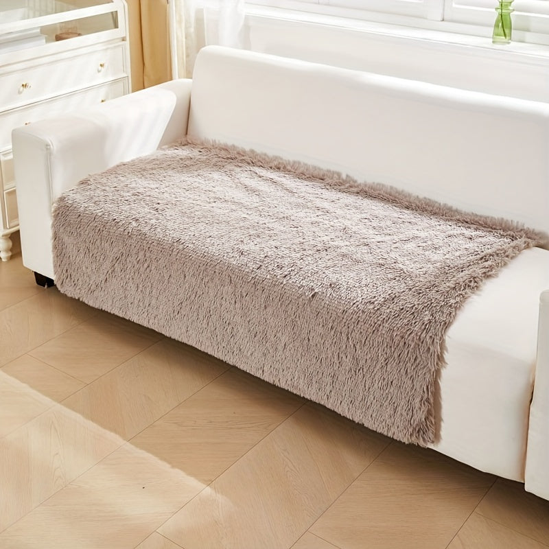 1pc Long Plush Dog Blanket, Soft Dog Throw Blanket, Reversible Dog Calming Bed Mat Sofa Cover Lootquake LLC