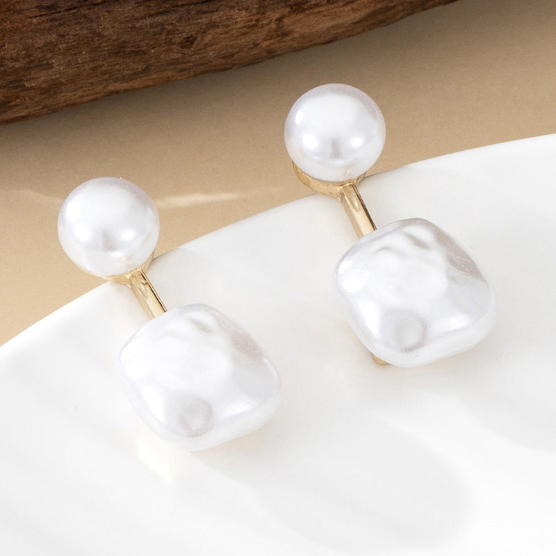 Simple French Irregular Ear Studs Korean Girl Pi-Mart