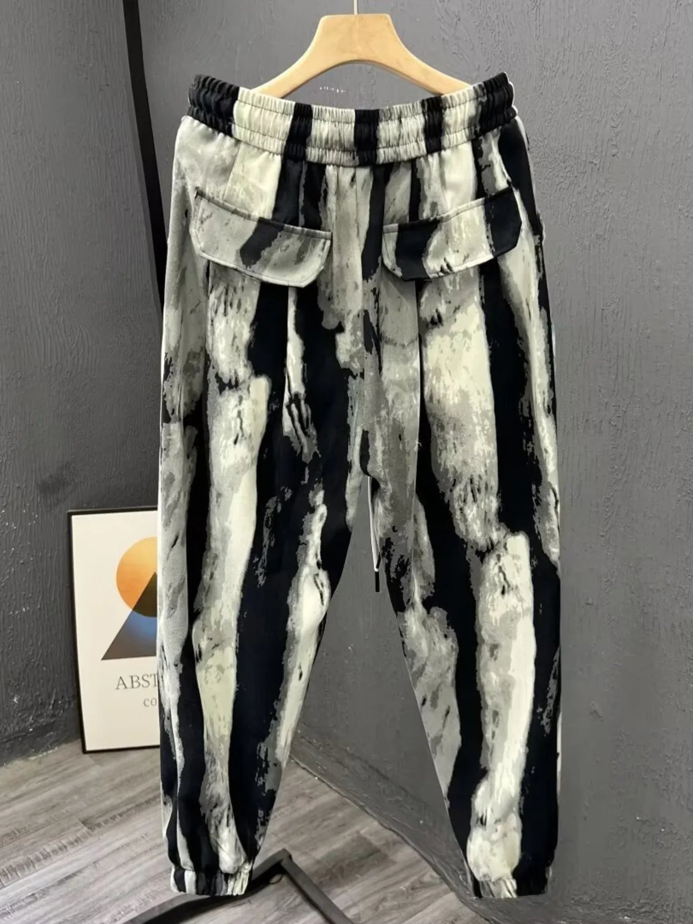 Men's Plus Size Drawstring Pocketed Joggers THRIXINE