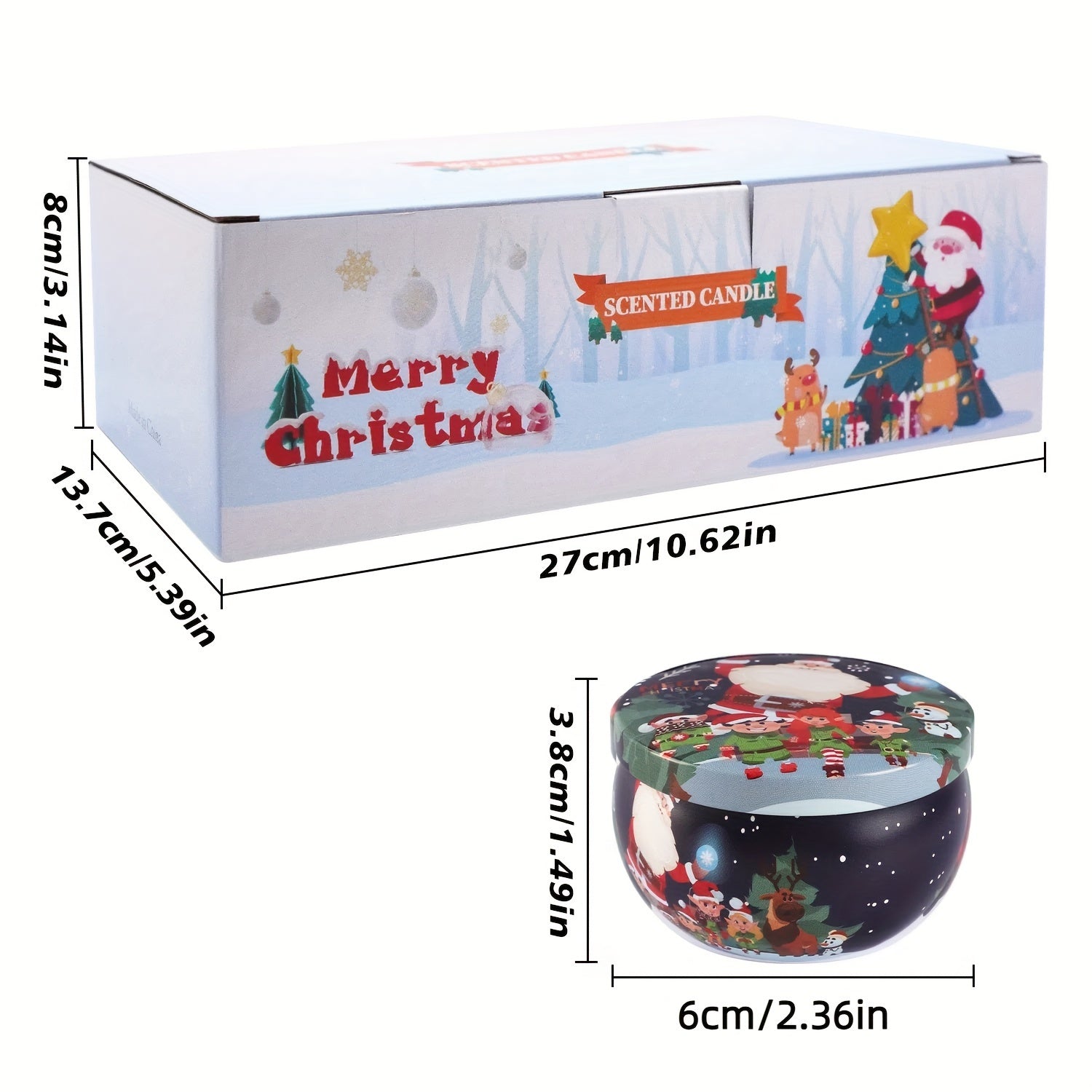 16pcs Christmas Scented Candle, Smoke-free, No-drip, Elegant Romantic Candle, Suitable For Family, Church, Seasonal Celebrations, Also Very Suitable For Christmas Use, As A Gift To Relatives And Friends. Lootquake LLC