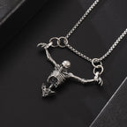 Crucifixion Skull Pendant Necklace Pi-Mart