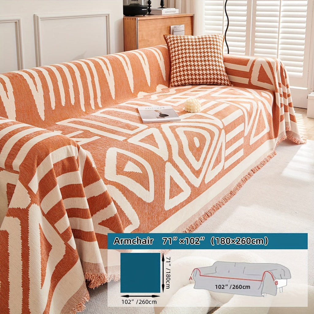 1pc Boho Style Sofa Cover, Anti Pet Scratch Couch Cover, Y Non-Slip Sofa Slipcover Furniture Protector, for Bedroom Living Room Home Decor Couch Cover Blanket Sofa Cover Blanket Sofa Throw Blanket