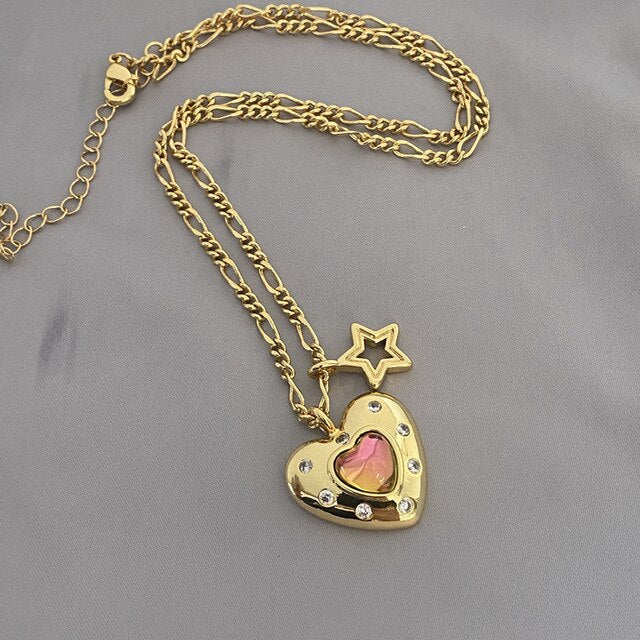 Colorful Love Earrings and Necklace Pi-Mart