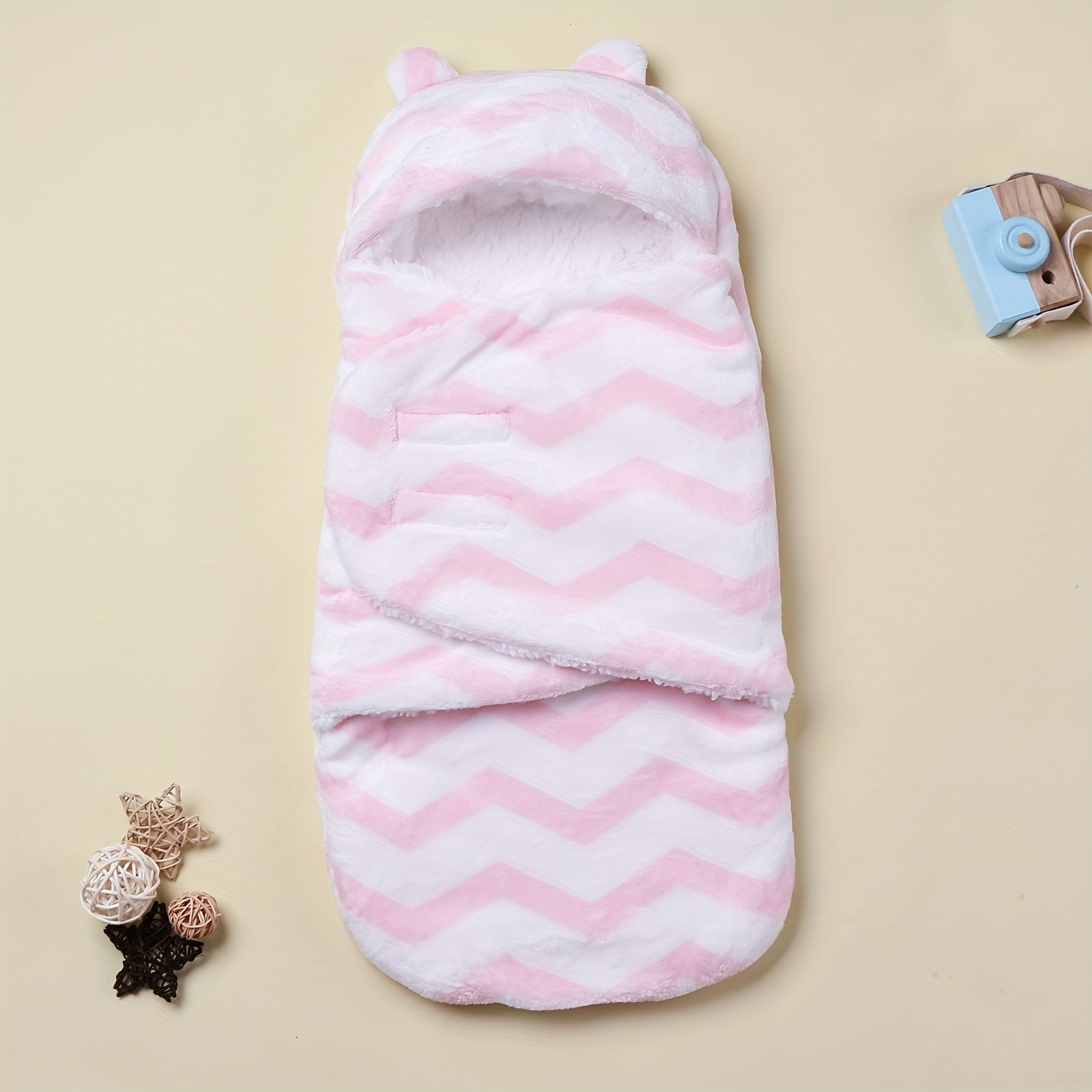 1pc Baby Wrap, Newborn Flannel Thickened Soft Swaddling Blanket Lootquake LLC