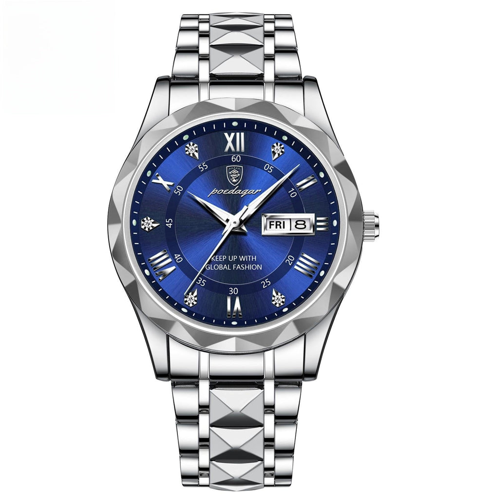 Men's Waterproof Double Calendar Luminous Quartz Watch Pi-Mart