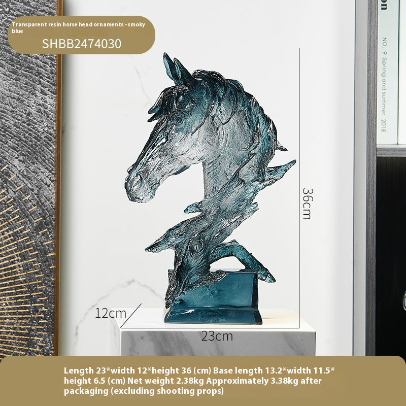 Horse Head Decoration Light Luxury High-end Crystal Crafts Wine Cabinet Decorations Lootquake LLC