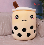 Cute Fruit Drink Plush Stuffed Soft Strawberry Milk Tea Plush Boba Tea Cup Toy Bubble Tea Pillow Cushion Kids Gift Pi-Mart