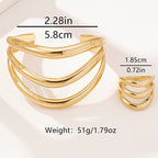 Personalized Retro Women's Ring Bracelet Ornament Suit Pi-Mart