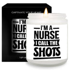 1pc Lavender Scented Candle 5.3Oz Soybean Wax Best Nurse Ever Gifts Idea for Women Men RN Friend Nursing Supervisor Bestie Guy Cowoker Him Her on Practitioner School Nurse Graduation Thank You Appreciation Birthday Christmas