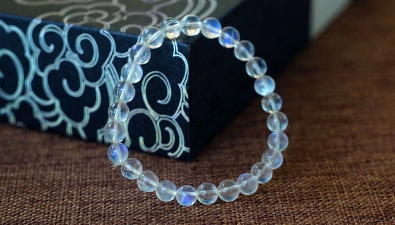 Ice Seed Vitreous Moonstone Bracelet For Women