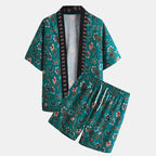 Men's Beach Style Casual Short Sleeve Shirt Pants Set Lootquake LLC
