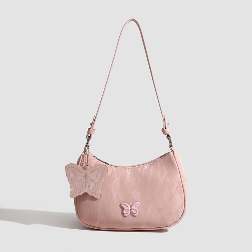 Simple Underarm Bag Women, Fashion Bow Small Square Bag Versatile Shoulder Crossbody Bag