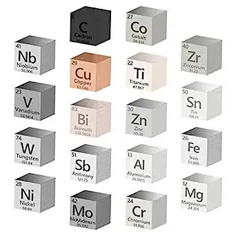 Metal Element Cube High Purity, Periodic Table Of Elements Collection For Element Collections Hobbies, Pure Tungsten Cube, Iron, Aluminum, Bismuth, - SJB-DIAMOND ELITES
