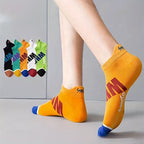 5 Pairs Unisex Letter Graphic Socks, Stylish & Breathable Low Cut Ankle Socks, Women's Stockings & Hosiery Lootquake LLC