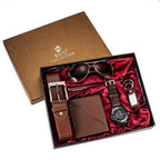 Watch Wallet Sunglasses Belt Gift Box Set For Men