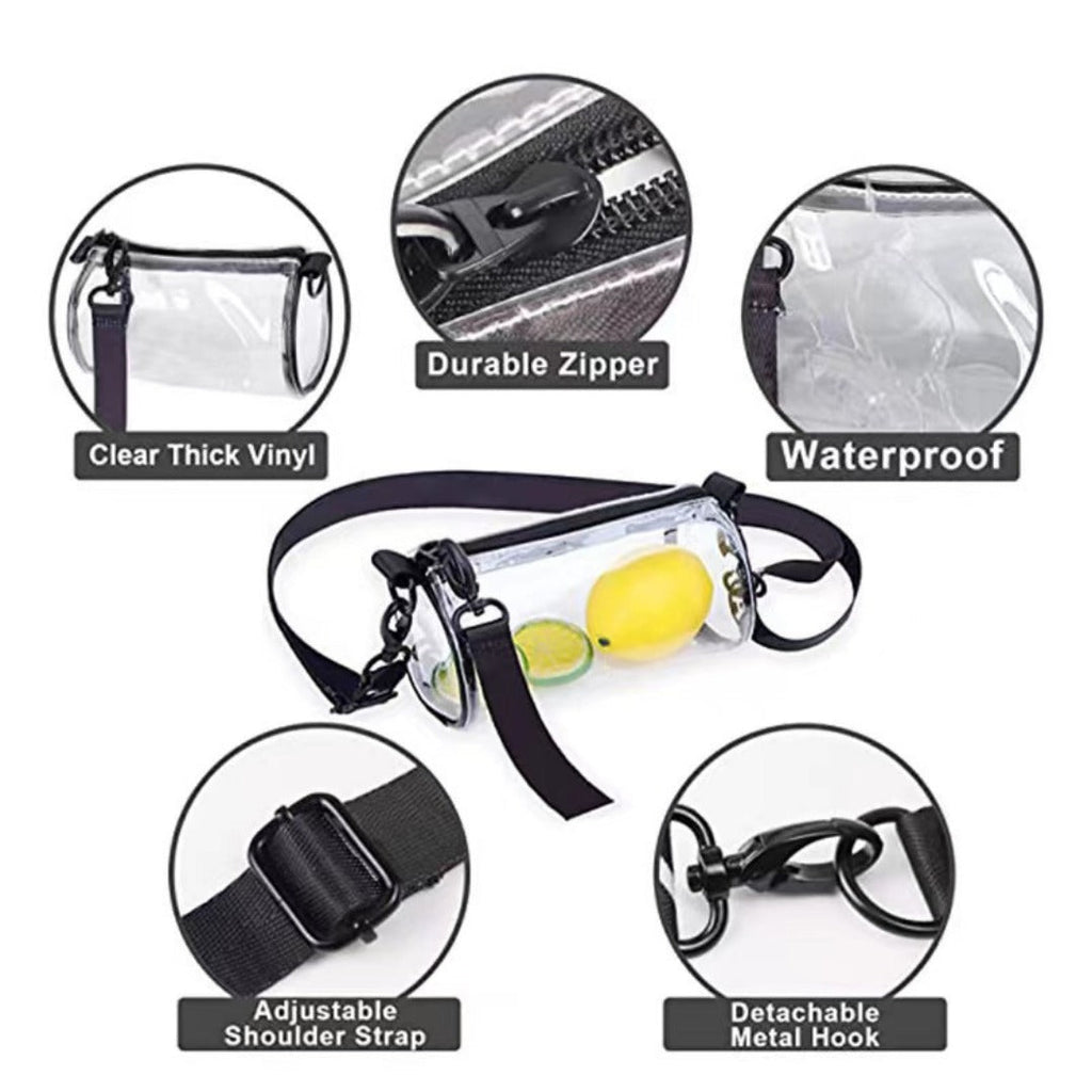 PVC waterproof drum crossbody bag, Transparent small crossbody bag, - SJB-DIAMOND ELITES