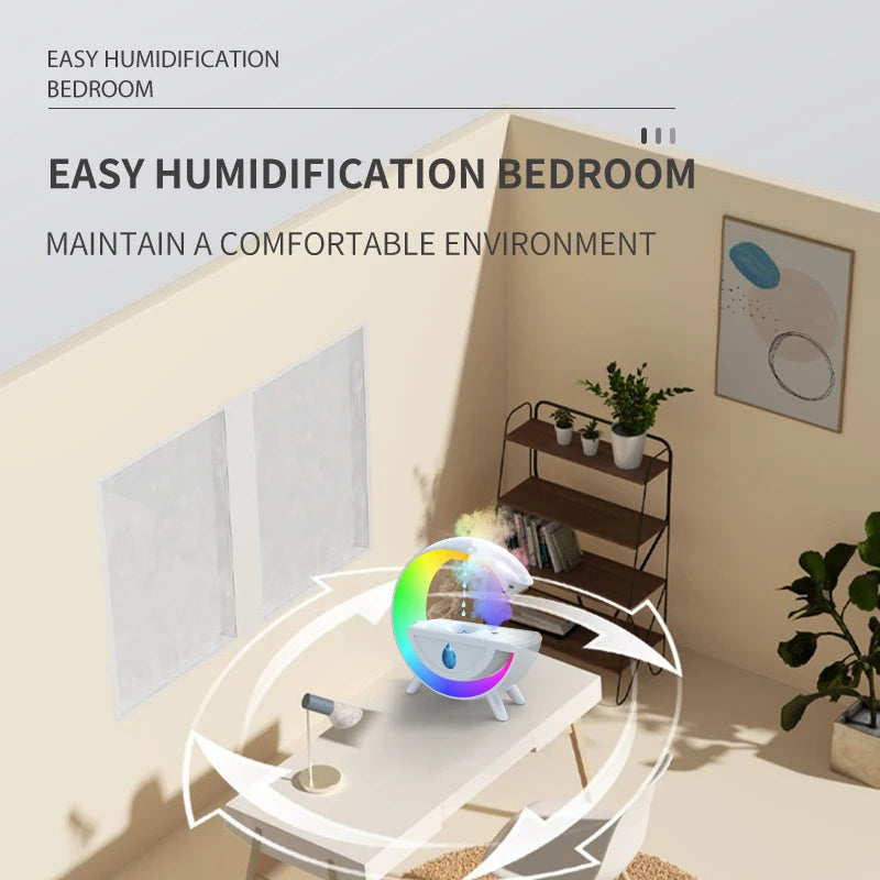 RGB Night Light Water Droplet Sprayer Anti-Gravity Air Humidifier 350ml Creative Home Office Mist Maker Diffuser Christmas Gift Pi-Mart