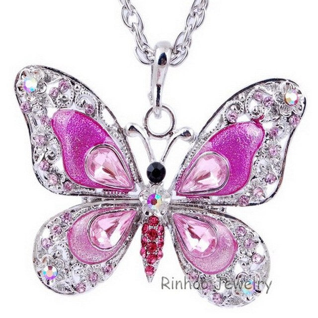 Colorful Butterfly Necklace Pi-Mart