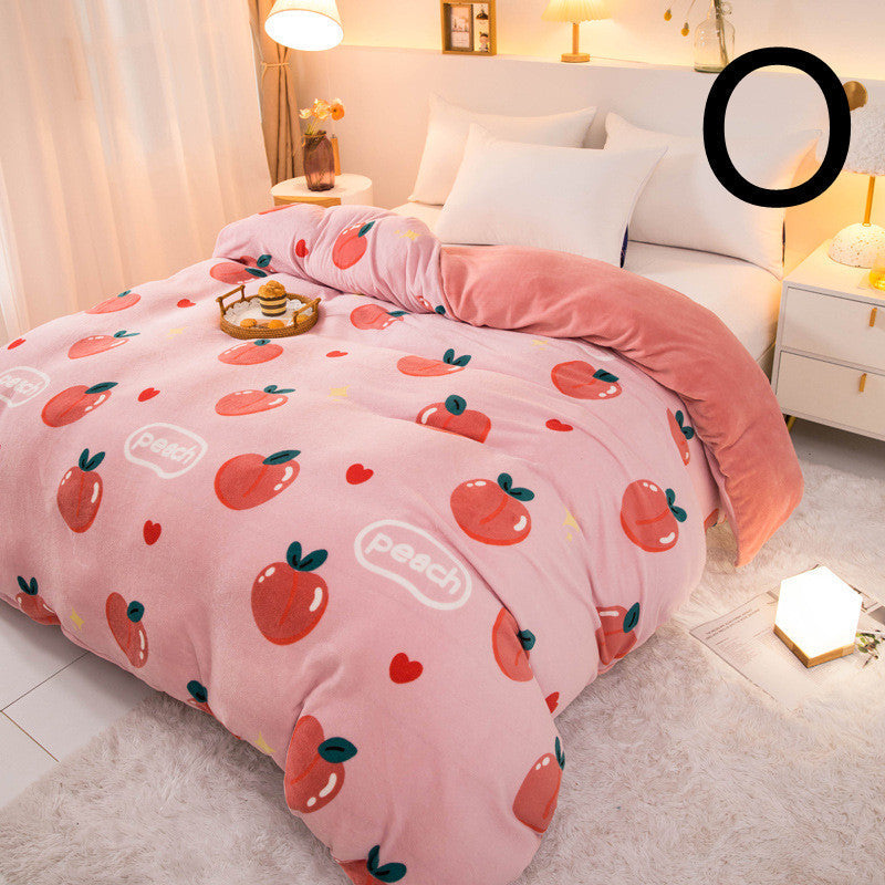 Thick Coral Fleece Double Plush Duvet Cover Pi-Mart