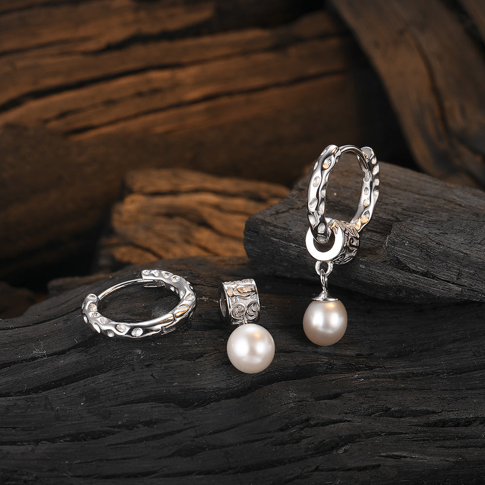 S925 Sterling Silver Water Pearl Earrings Pi-Mart