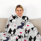 1pc Super Soft Cute Dog Fleece Blanket - Ultra-Cozy, Lightweight & Warm - Premium Flannel Throw for Couch, Bed & Sofa - Stylish Living Room Decor Accent Lootquake LLC