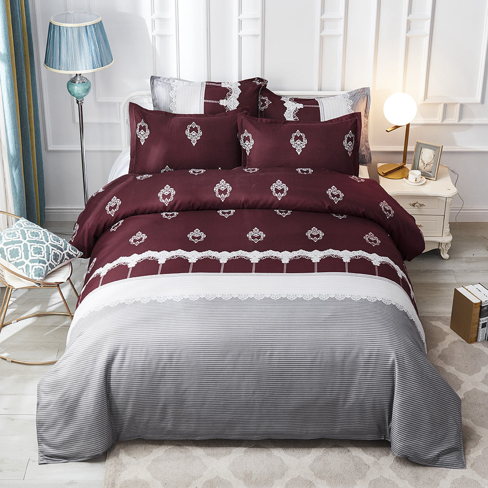 Luxury Comforter Bedding Set Printed Duvet Cover Pillowcases Pi-Mart