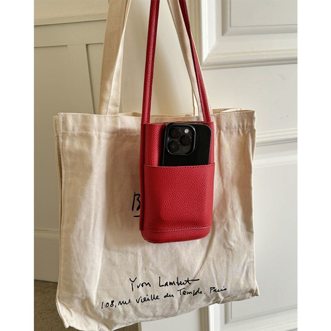 Casual crossbody mobile phone bag, simple red cute mini vertical bag, change bag female - SJB-DIAMOND ELITES