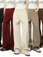 Pocketed Wide Leg Men's Jeans