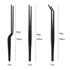 Stainless Steel Barbecue Tongs Outdoor Retro Long-handle Clip Fried Steak Anti-scald Restaurant Kitchen Plate Holder Pi-Mart