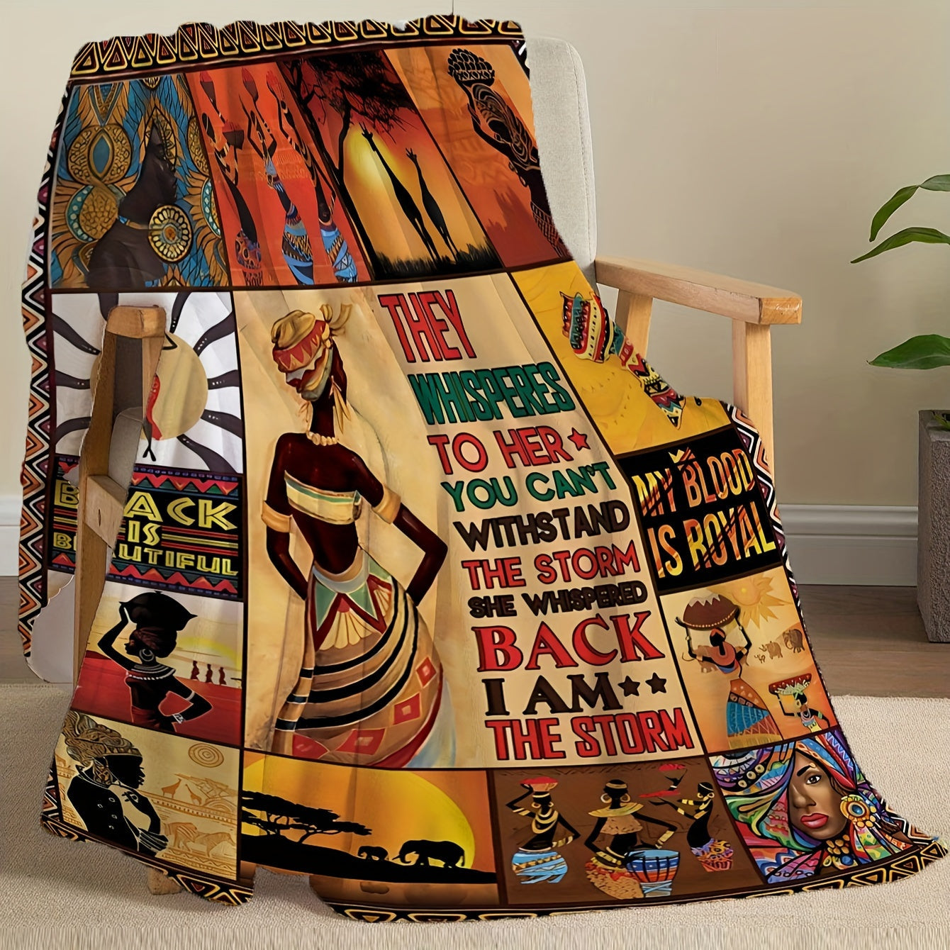 Soft & Cozy African American Heritage Flannel Throw Blanket - Perfect Birthday, Christmas, Or Holiday Gift For Family Lootquake LLC