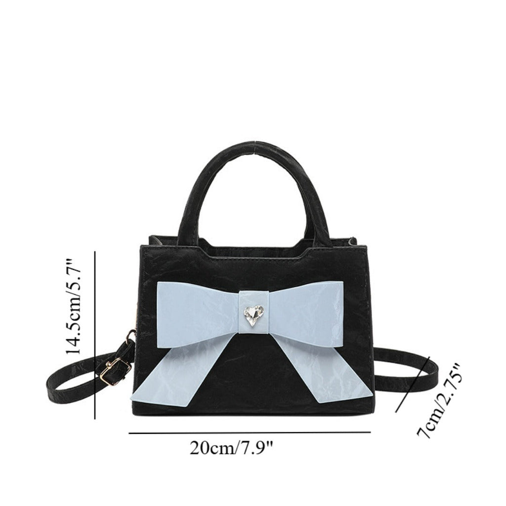 Design sweet and cute bow bag, fashionable versatile small square bag m shoulder tote bag - SJB-DIAMOND ELITES
